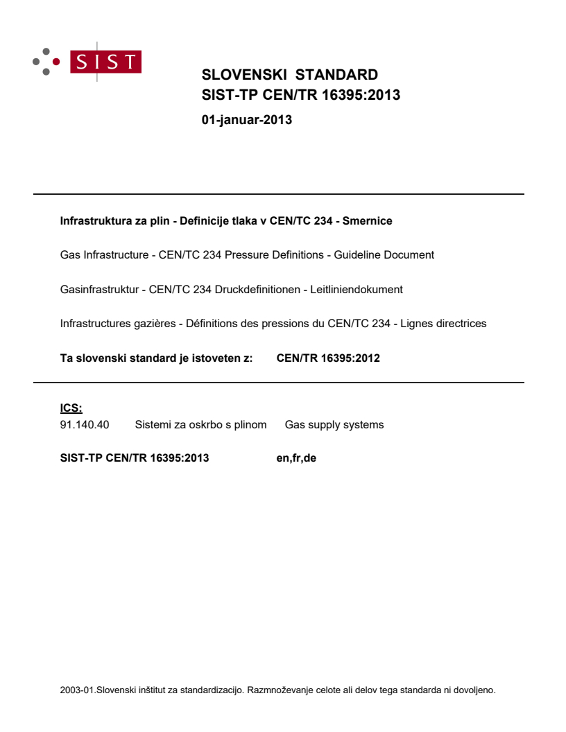 CEN/TR 16395:2012 TP CEN/TR 16395:2013 - Page 1 preview