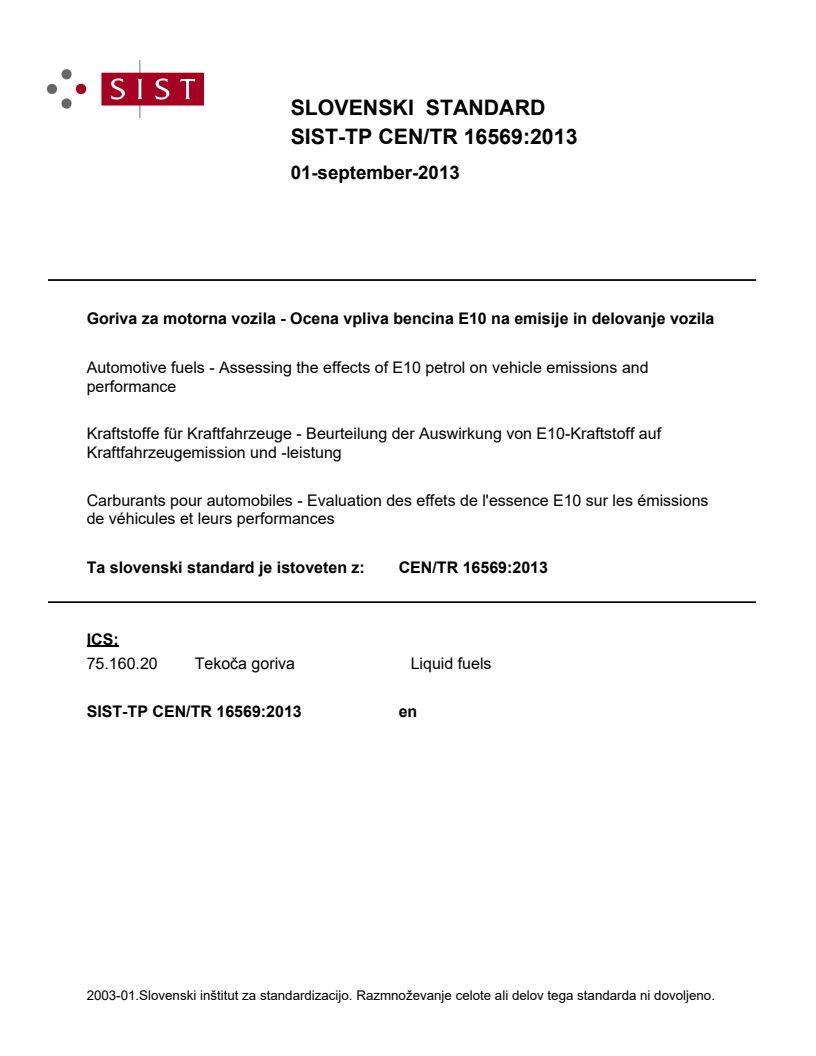 CEN/TR 16569:2013 TP CEN/TR 16569:2013 - BARVE - Page 1 preview