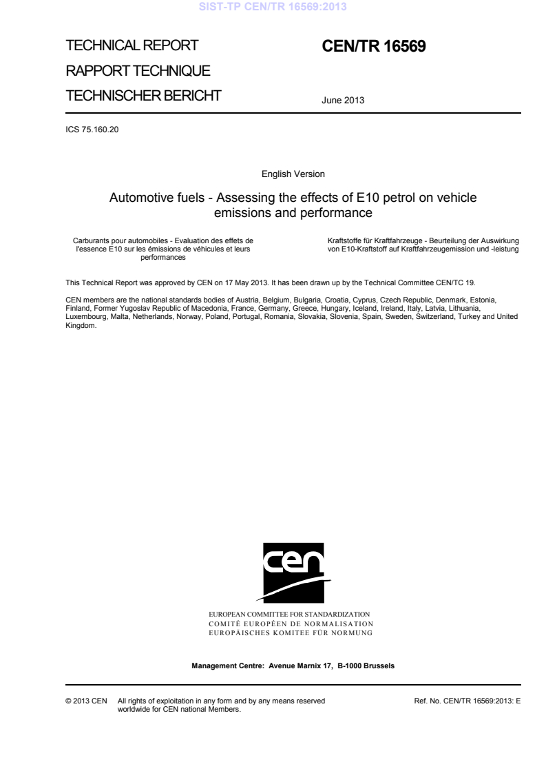 CEN/TR 16569:2013 TP CEN/TR 16569:2013 - BARVE - Page 3 preview