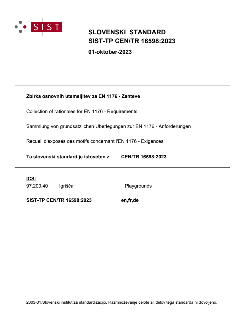 CEN/TR 16598:2023 TP CEN/TR 16598:2023 - Page 1 preview