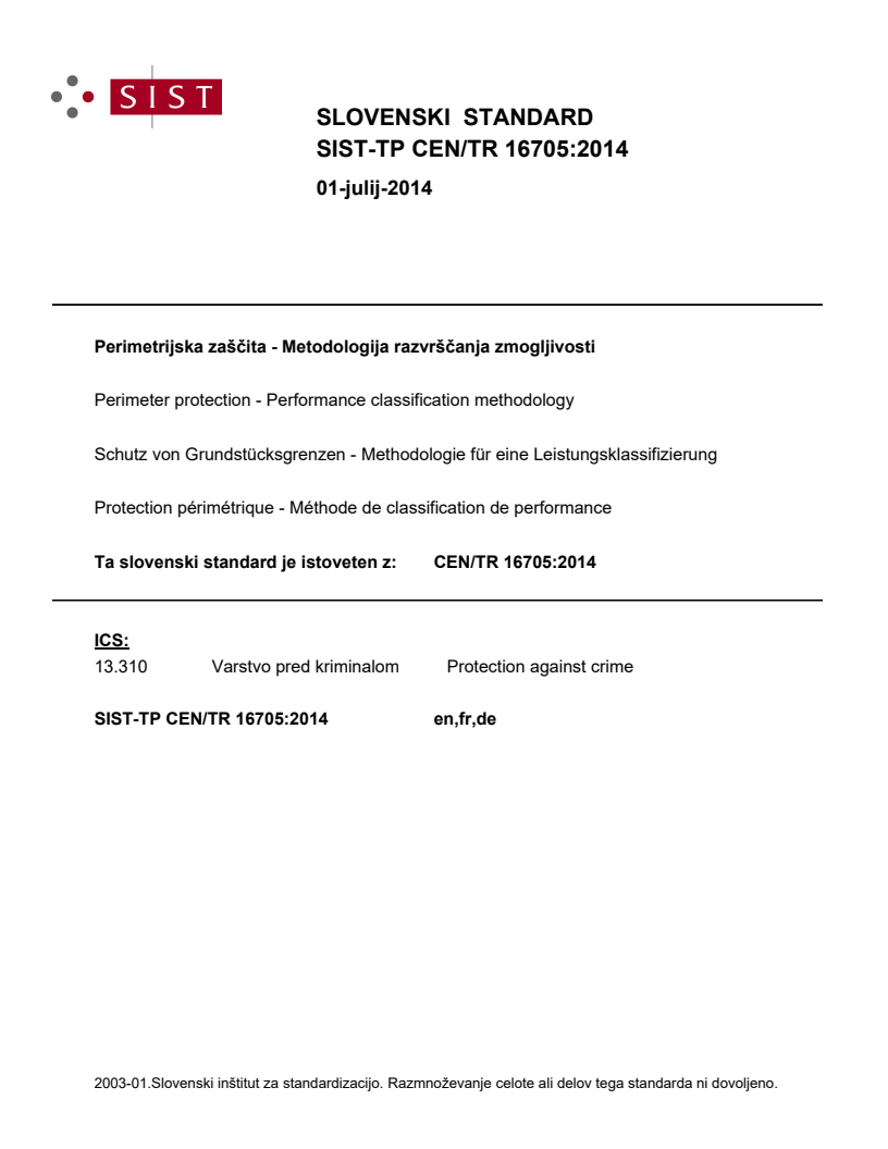 CEN/TR 16705:2014 TP CEN/TR 16705:2014 - BARVE - Page 1 preview