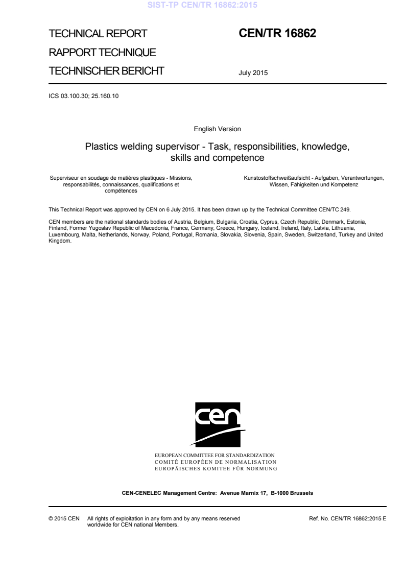CEN/TR 16862:2015 TP CEN/TR 16862:2015 - Page 3 preview