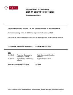 TP CEN/TR 16931-10:2025 - BARVE - Page 1 preview