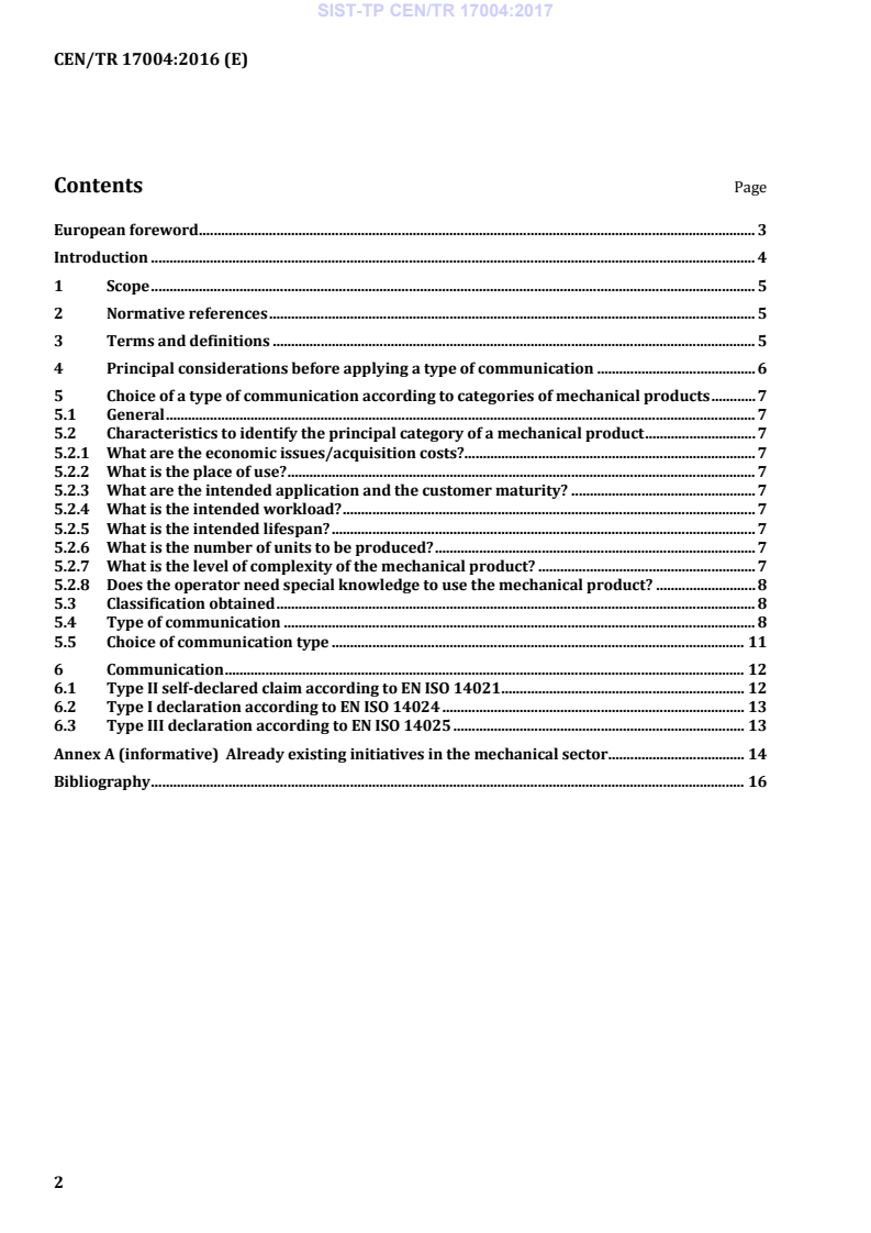 CEN/TR 17004:2016 TP CEN/TR 17004:2017 - BARVE - Page 4 preview