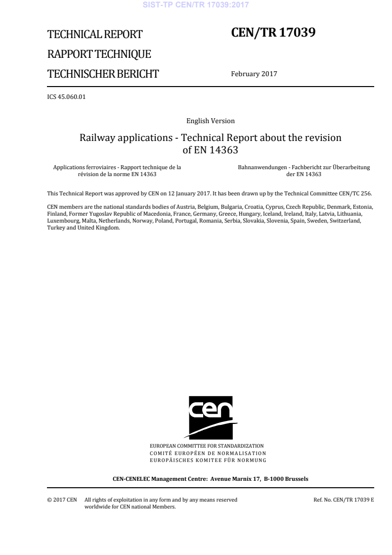 CEN/TR 17039:2017 TP CEN/TR 17039:2017 - BARVE - Page 3 preview