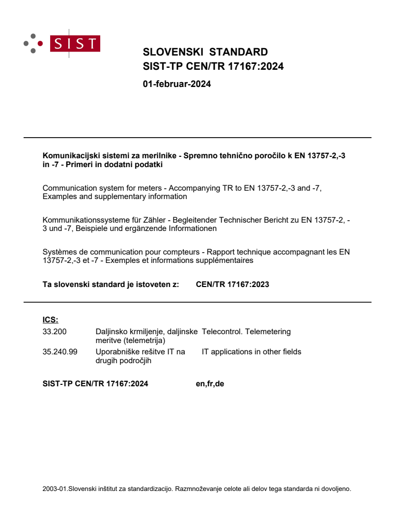 CEN/TR 17167:2023 TP CEN/TR 17167:2024 - BARVE - Page 1 preview