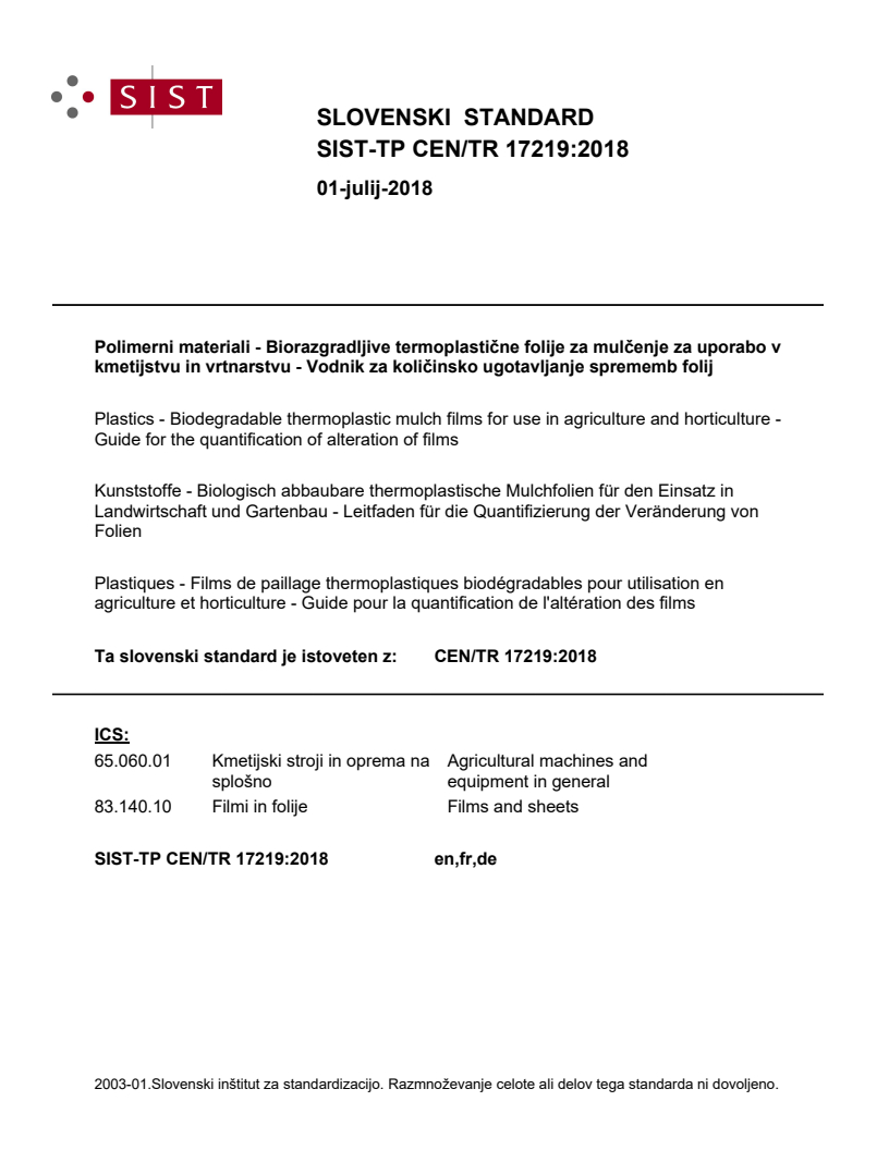 CEN/TR 17219:2018 TP CEN/TR 17219:2018 - BARVE - Page 1 preview
