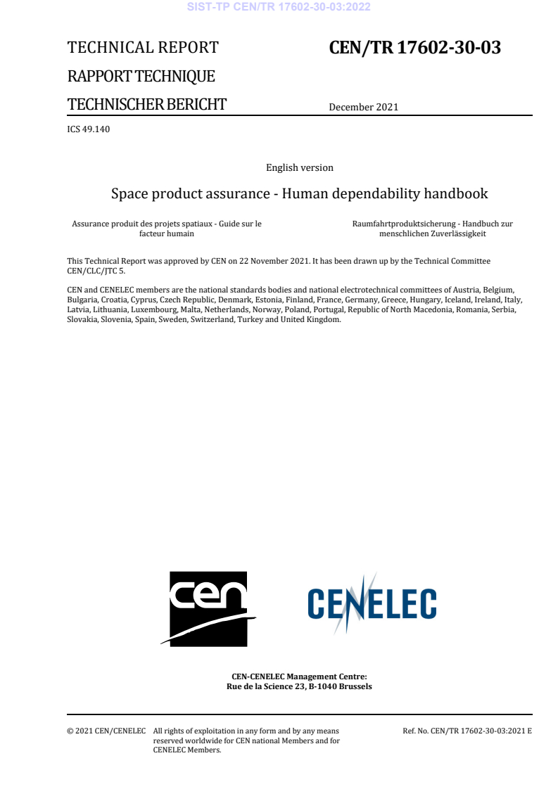 CEN/TR 17602-30-03:2021 TP CEN/TR 17602-30-03:2022 - BARVE - Page 3 preview