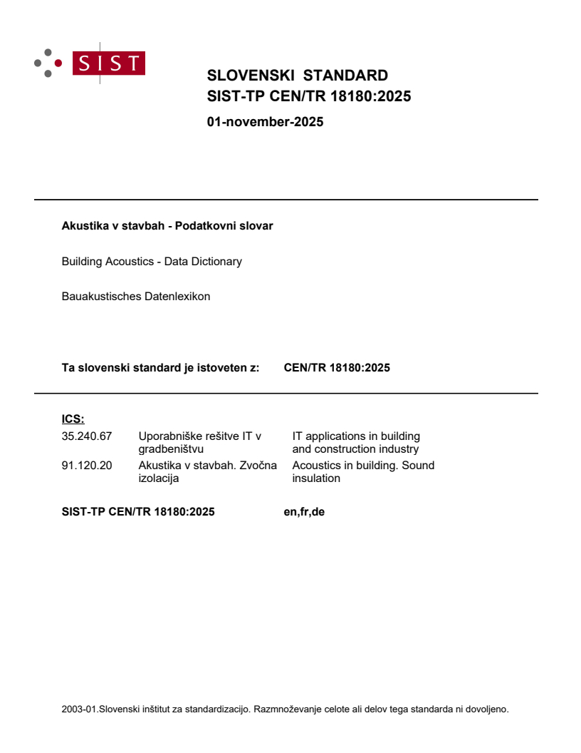 SIST-TP CEN/TR 18180:2025