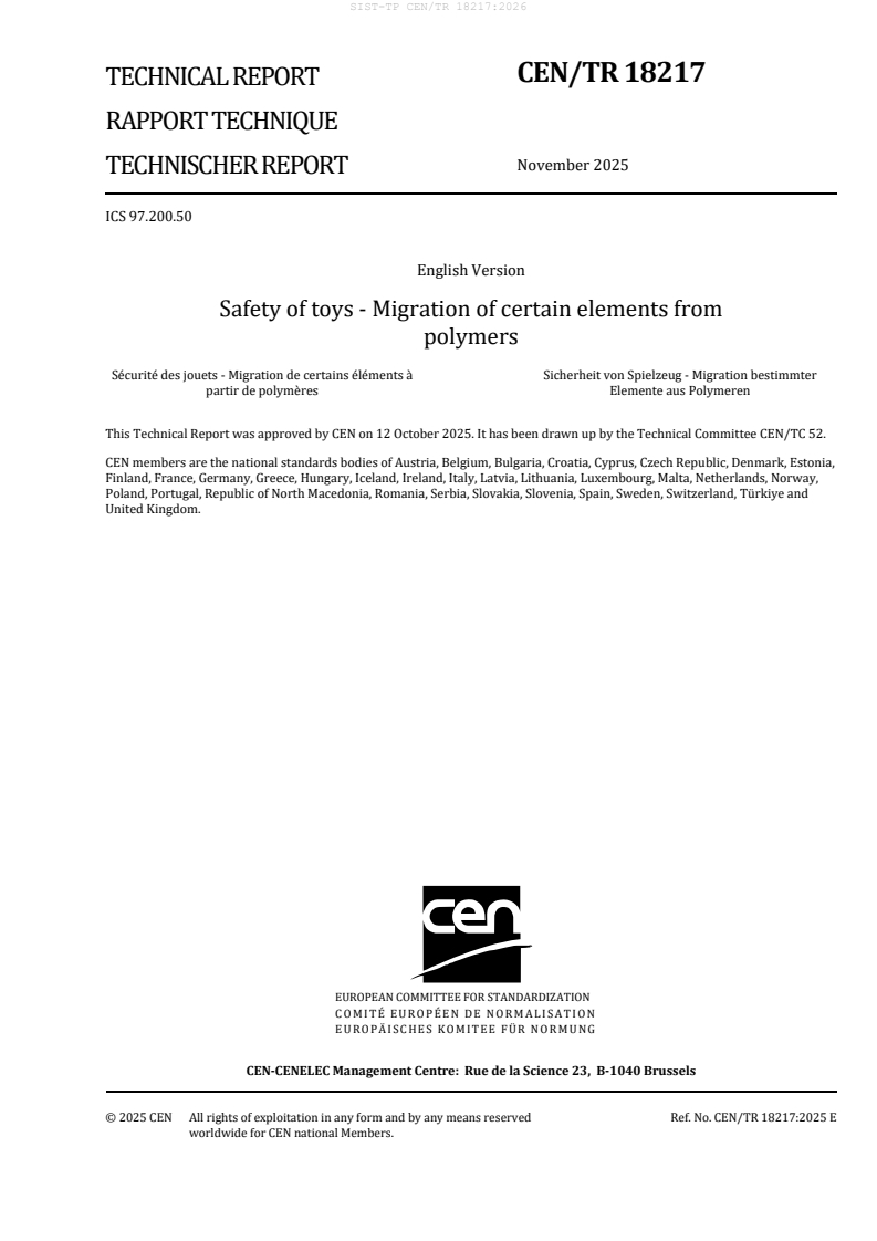 SIST-TP CEN/TR 18217:2026 SIST-TP CEN/TR 18217:2026 - BARVE