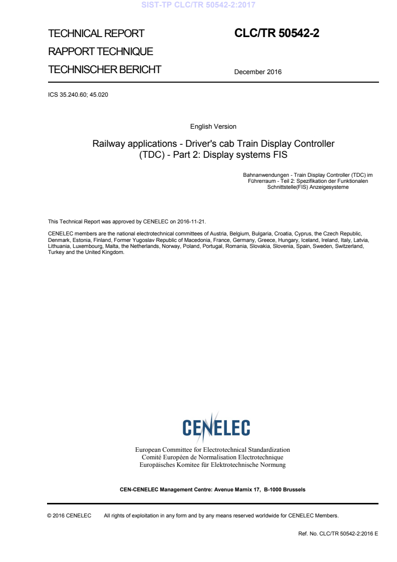 CLC/TR 50542-2:2016 TP CLC/TR 50542-2:2017 - BARVE - Page 3 preview