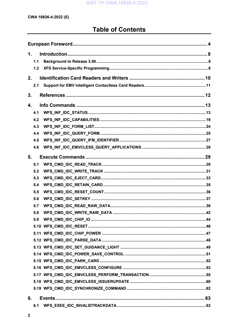 CWA 16926-4:2022 TP CWA 16926-4:2023 - Page 4 preview