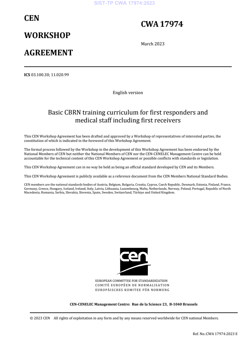 CWA 17974:2023 TP CWA 17974:2023 - BARVE - Page 3 preview