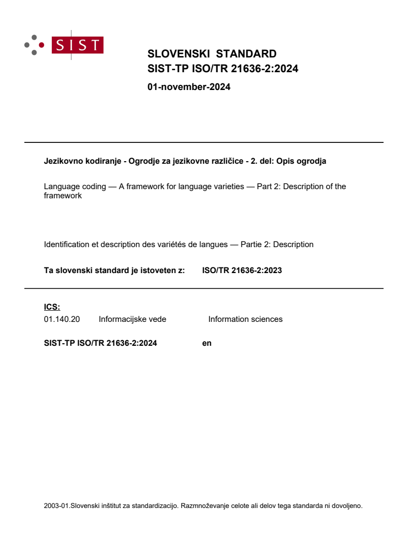 SIST-TP ISO/TR 21636-2:2024 SIST-TP ISO/TR 21636-2:2024 - Page 1 preview