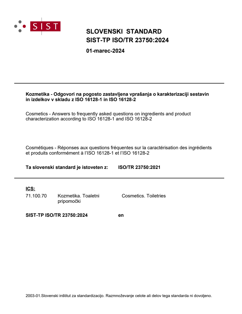 ISO/TR 23750:2021 TP ISO/TR 23750:2024 - Page 1 preview
