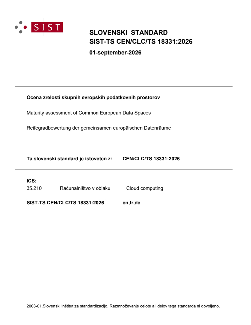 CEN/CLC/TS 18331:2026 TS CEN/CLC/TS 18331:2026 - BARVE - Page 1 preview