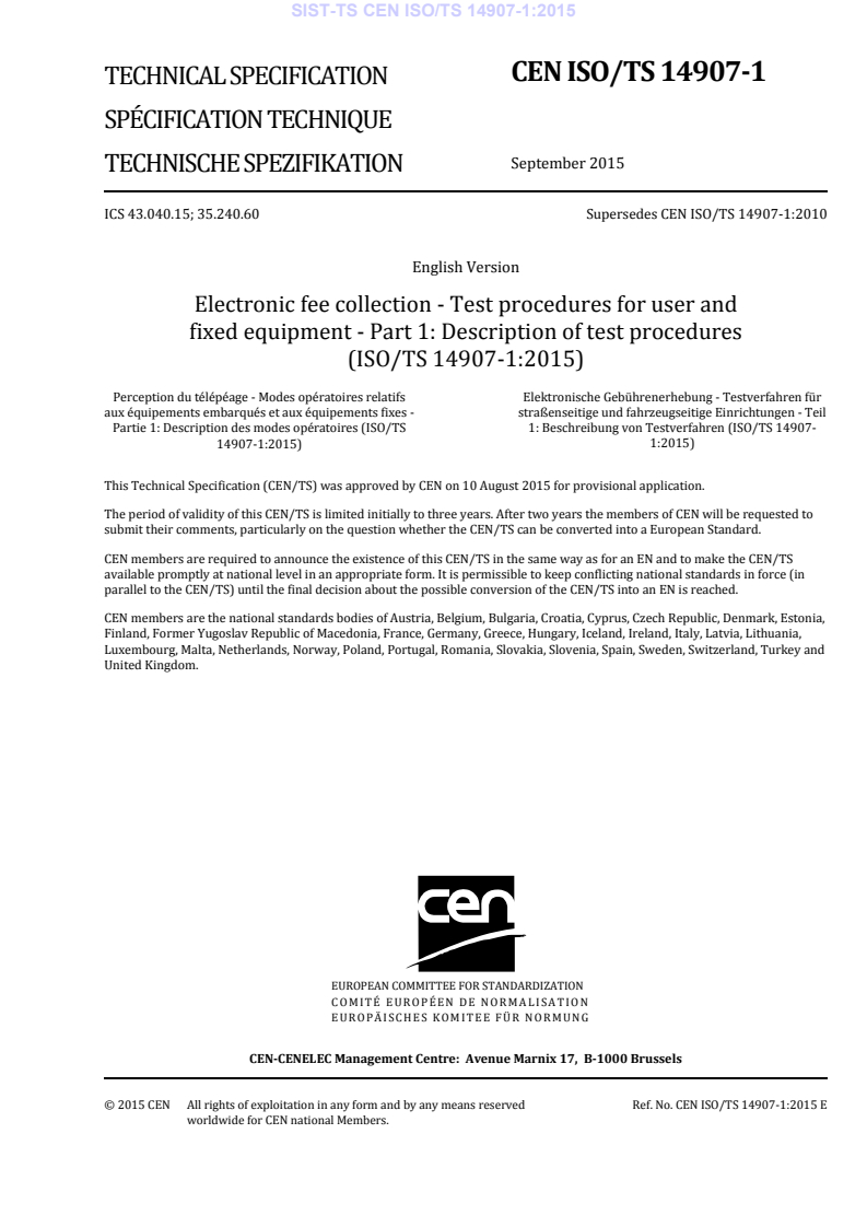 CEN ISO/TS 14907-1:2015 TS CEN ISO/TS 14907-1:2015 - BARVE - Page 3 preview