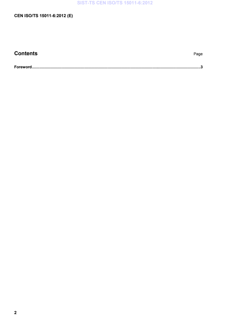 CEN ISO/TS 15011-6:2012 TS CEN ISO/TS 15011-6:2012 - BARVE - Page 4 preview