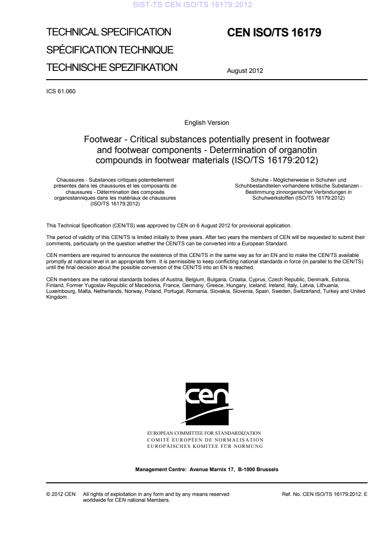 CEN ISO/TS 16179:2012 TS CEN ISO/TS 16179:2012 - Page 3 preview