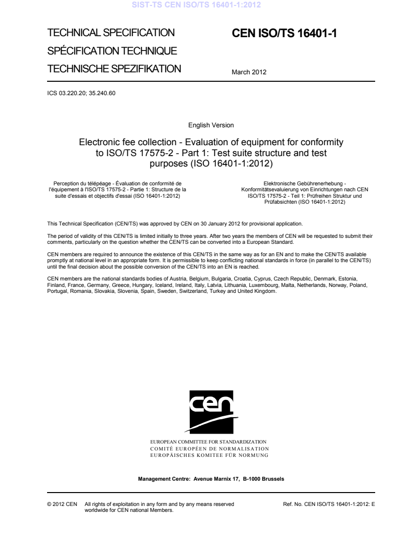 CEN ISO/TS 16401-1:2012 TS CEN ISO TS 16401-1:2012 - BARVE - Page 3 preview