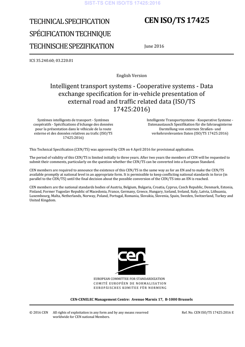 CEN ISO/TS 17425:2016 TS CEN ISO/TS 17425:2016 - BARVE - Page 3 preview