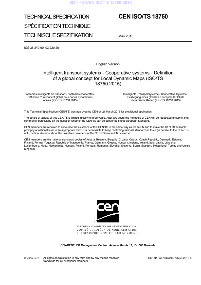 CEN ISO/TS 18750:2015 TS CEN ISO/TS 18750:2015 - BARVE - Page 3 preview