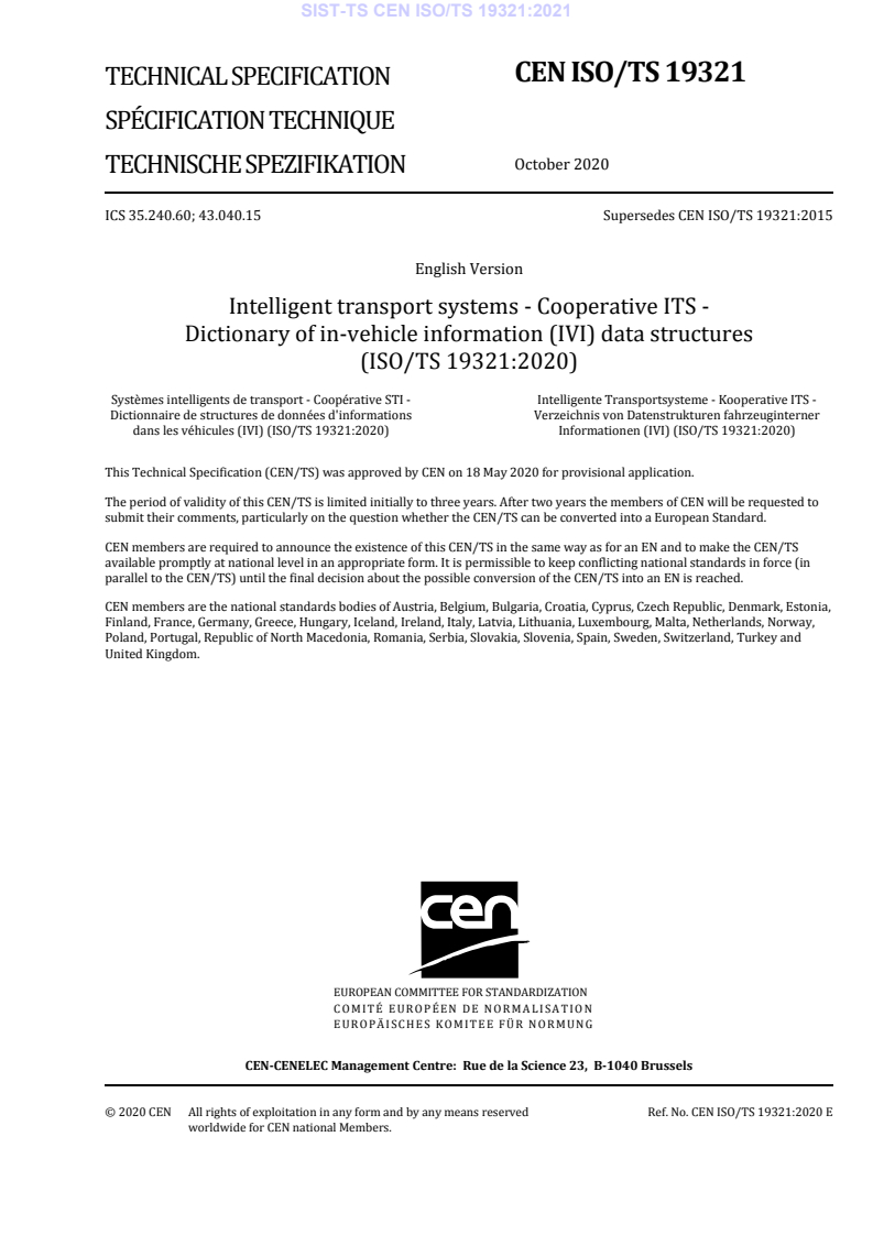 CEN ISO/TS 19321:2020 TS CEN ISO/TS 19321:2021 - BARVE - Page 3 preview