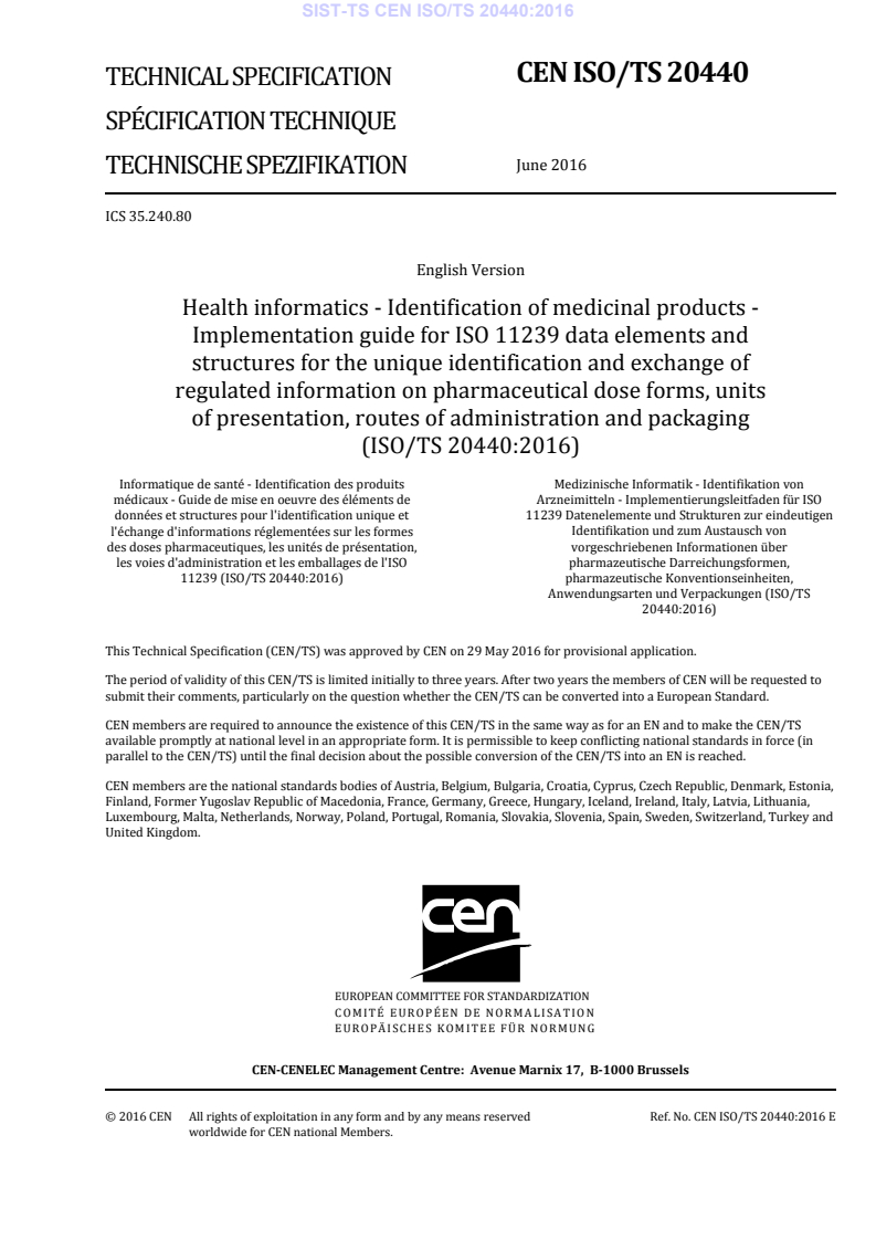 CEN ISO/TS 20440:2016 TS CEN ISO/TS 20440:2016 - BARVE - Page 3 preview