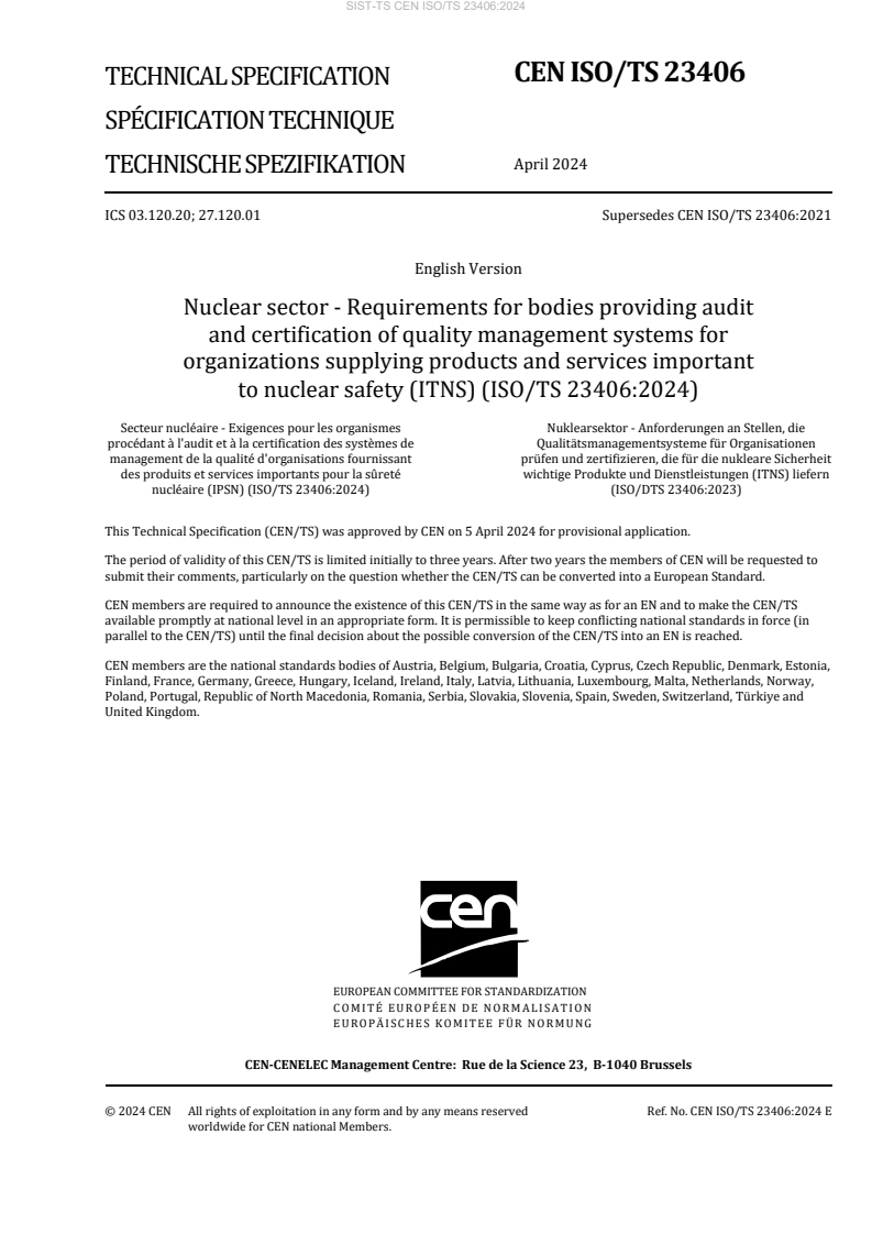 CEN ISO/TS 23406:2024 TS CEN ISO/TS 23406:2024 - Page 3 preview