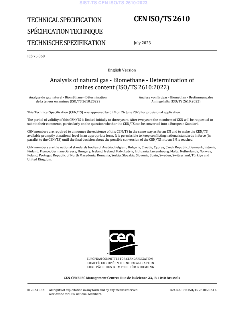 CEN ISO/TS 2610:2023 TS CEN ISO/TS 2610:2023 - Page 3 preview