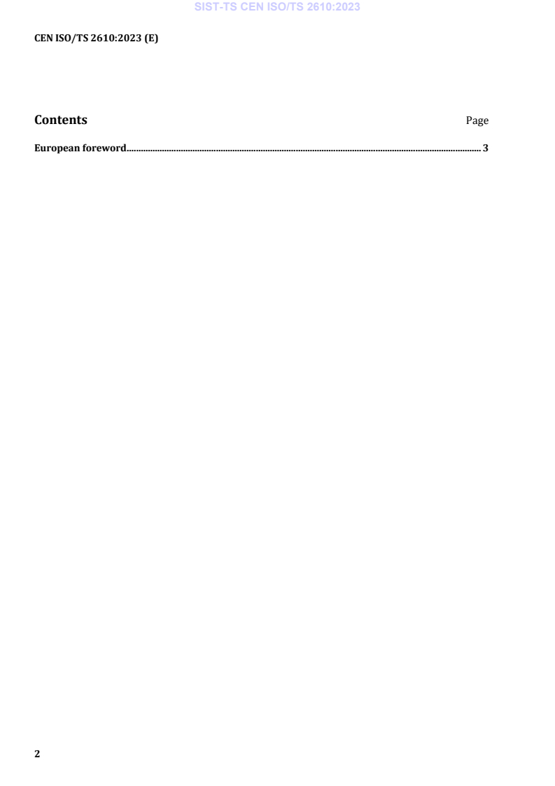 CEN ISO/TS 2610:2023 TS CEN ISO/TS 2610:2023 - Page 4 preview