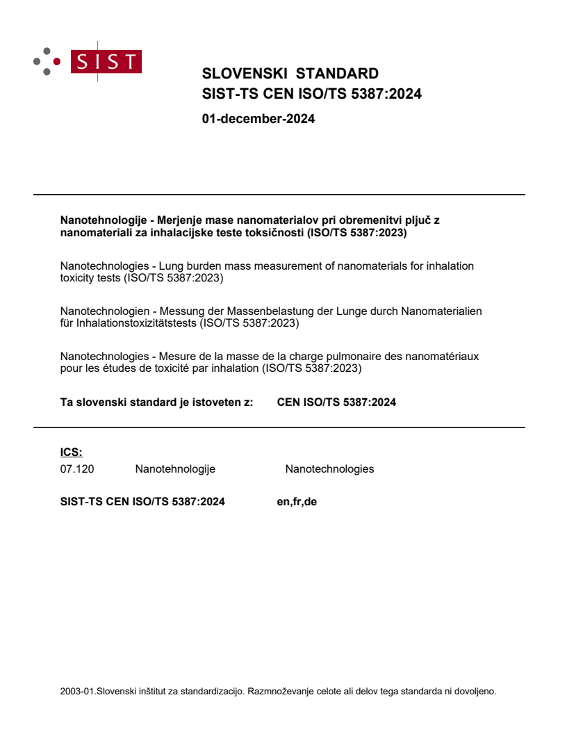 CEN ISO/TS 5387:2024 TS CEN ISO/TS 5387:2024 - Page 1 preview