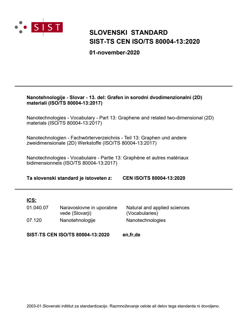 CEN ISO/TS 80004-13:2020 TS CEN ISO/TS 80004-13:2020 - BARVE - Page 1 preview