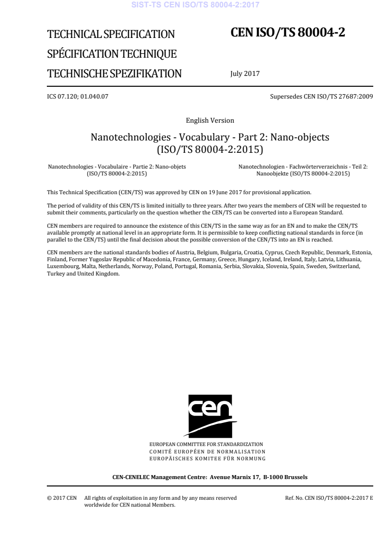 CEN ISO/TS 80004-2:2017 TS CEN ISO/TS 80004-2:2017 - Page 3 preview