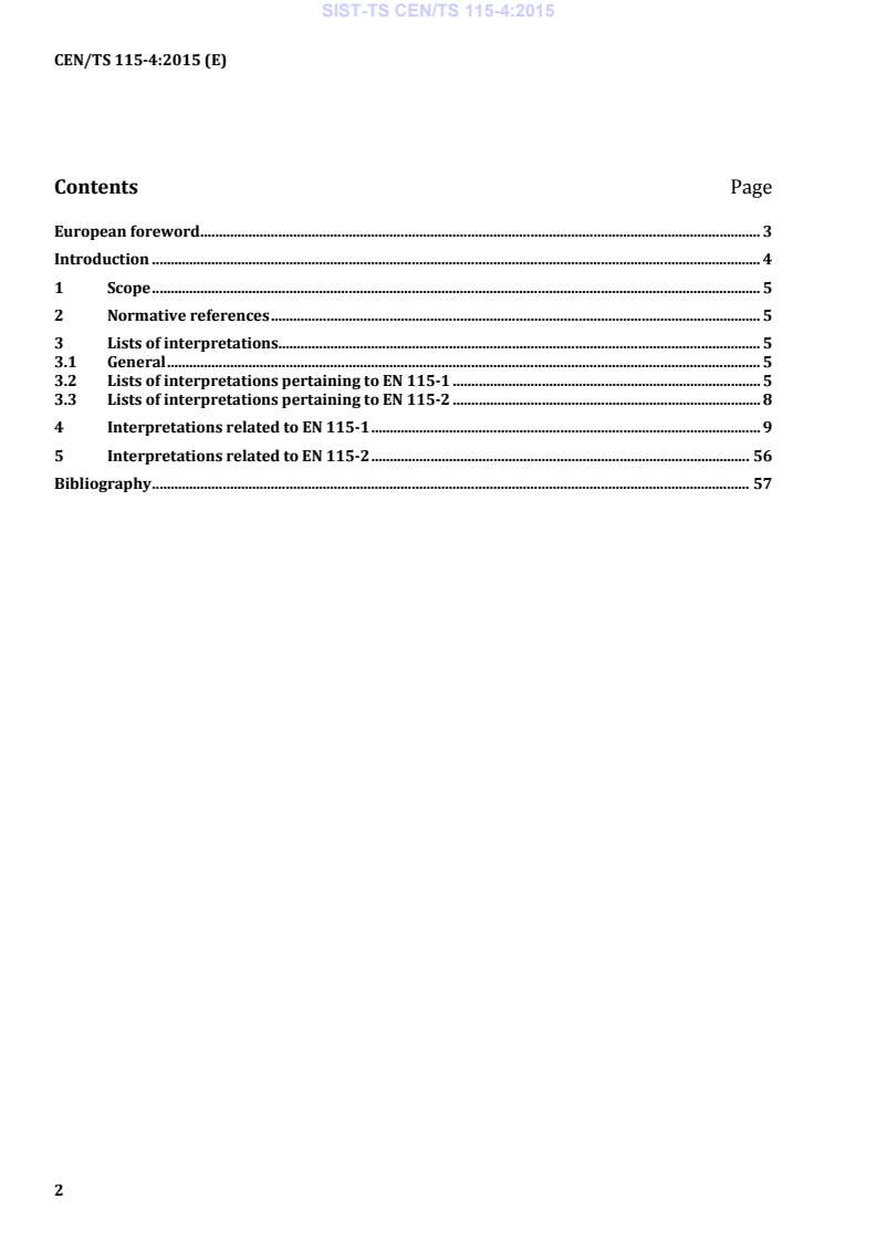 CEN/TS 115-4:2015 TS CEN/TS 115-4:2015 - BARVE - Page 4 preview