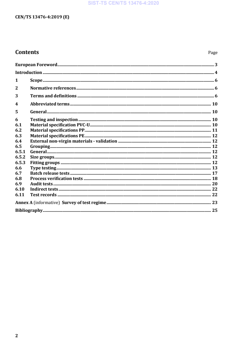 CEN/TS 13476-4:2019 TS CEN/TS 13476-4:2020 - Page 4 preview