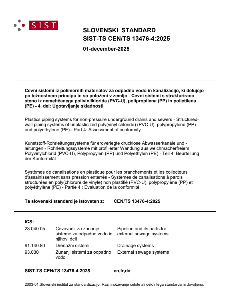 SIST-TS CEN/TS 13476-4:2025 SIST-TS CEN/TS 13476-4:2025