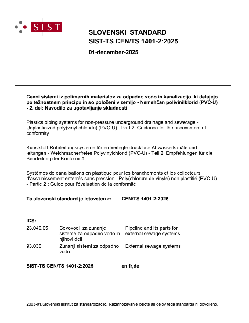 SIST-TS CEN/TS 1401-2:2025