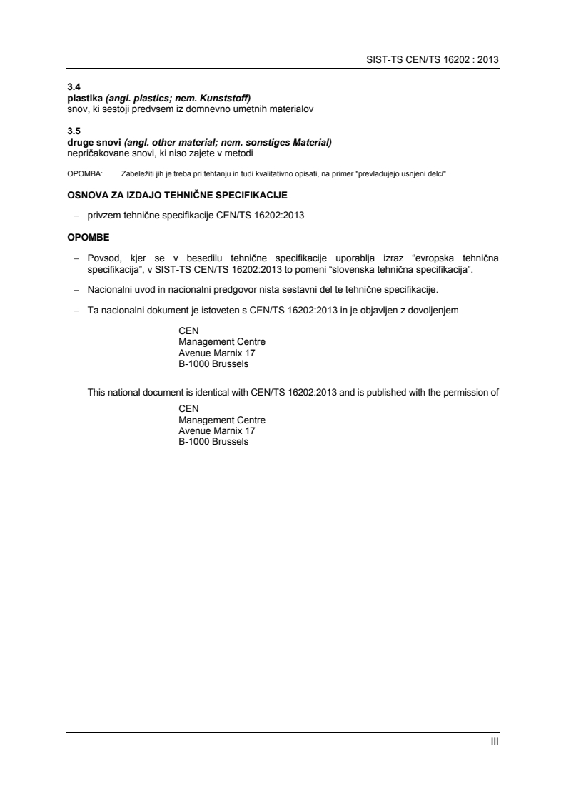 CEN/TS 16202:2013 TS CEN/TS 16202:2013 - BARVE - Page 3 preview