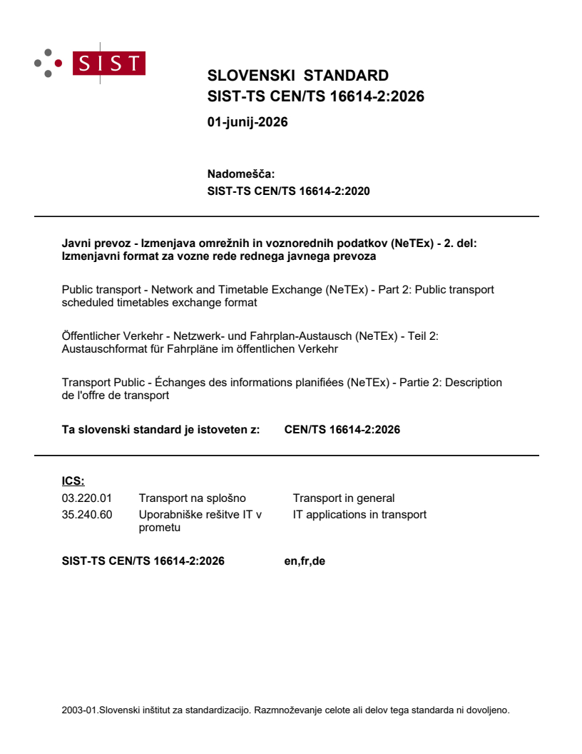 SIST-TS CEN/TS 16614-2:2026 SIST-TS CEN/TS 16614-2:2026 - Page 1 preview