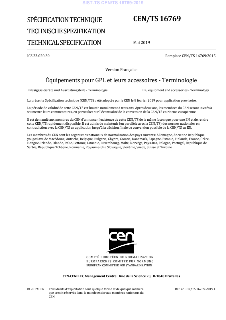 CEN/TS 16769:2019 TS CEN/TS 16769:2019 - Page 4 preview