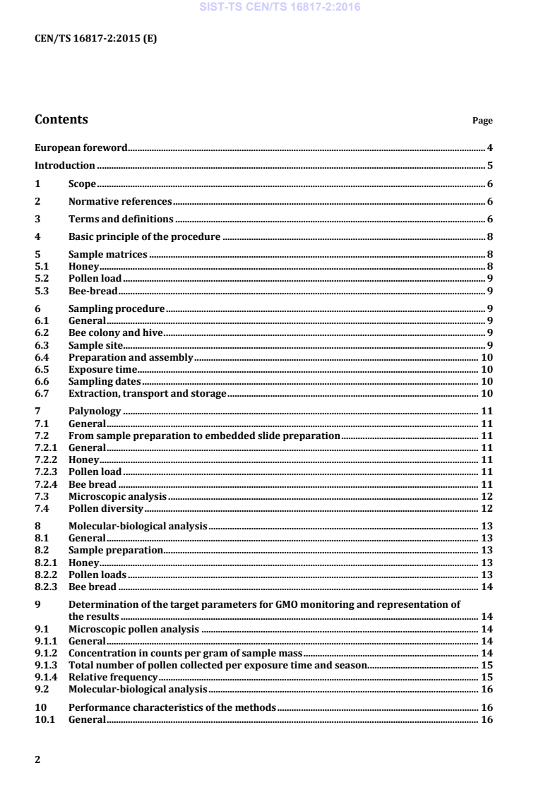CEN/TS 16817-2:2015 TS CEN/TS 16817-2:2016 - BARVE - Page 4 preview