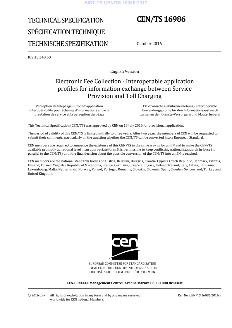 CEN/TS 16986:2016 TS CEN/TS 16986:2017 - Page 3 preview