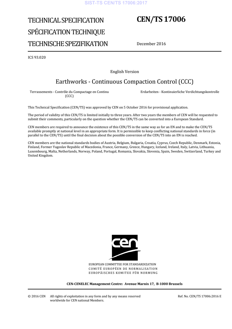 CEN/TS 17006:2016 TS CEN/TS 17006:2017 - BARVE - Page 3 preview