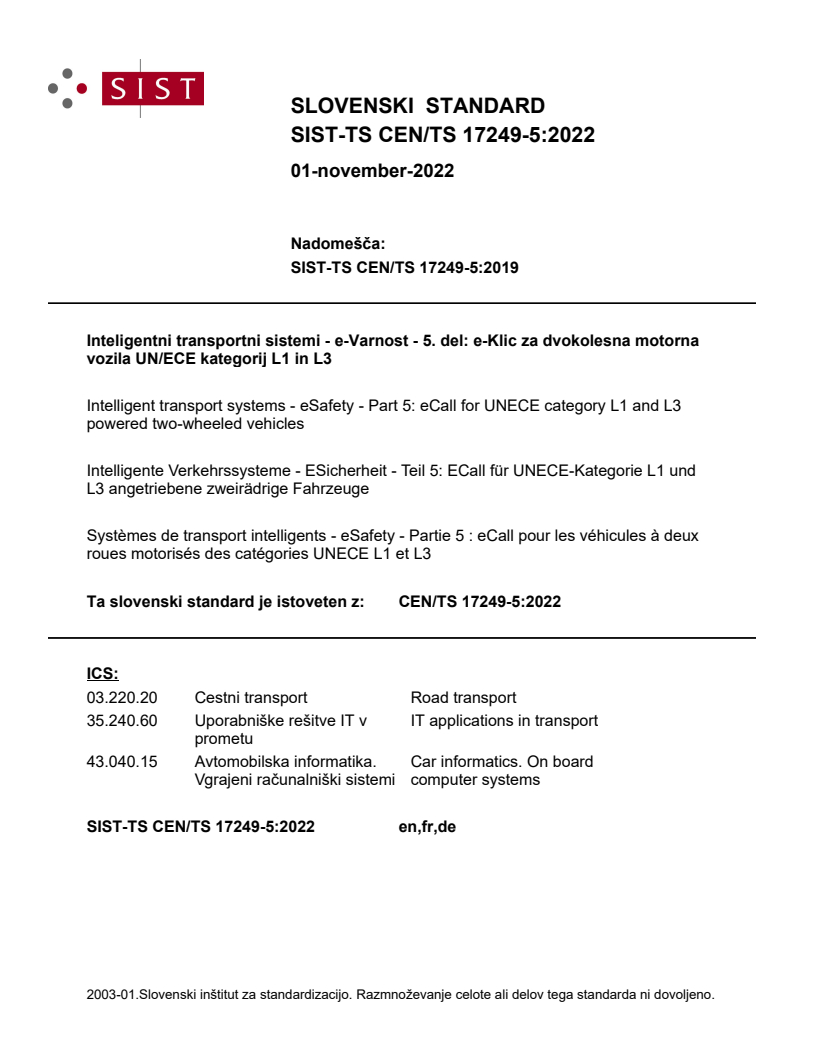 CEN/TS 17249-5:2022 TS CEN/TS 17249-5:2022 - Page 1 preview