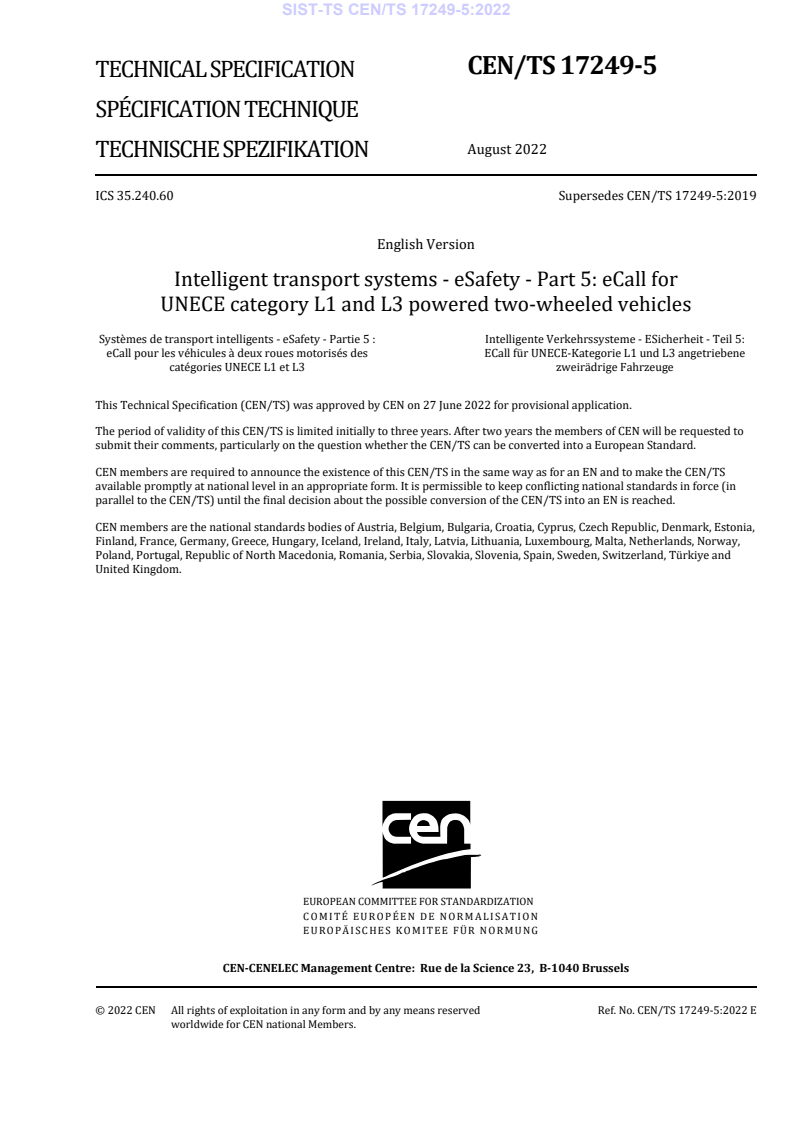 CEN/TS 17249-5:2022 TS CEN/TS 17249-5:2022 - Page 3 preview