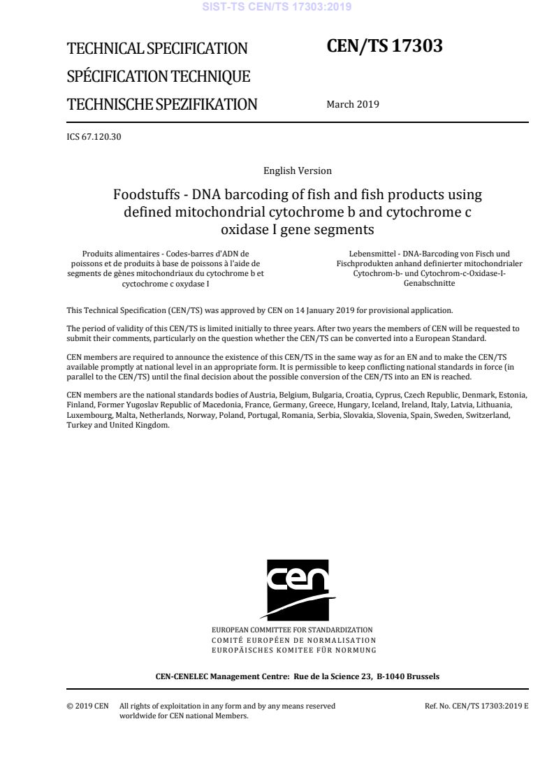 CEN/TS 17303:2019 TS CEN/TS 17303:2019 - Page 3 preview