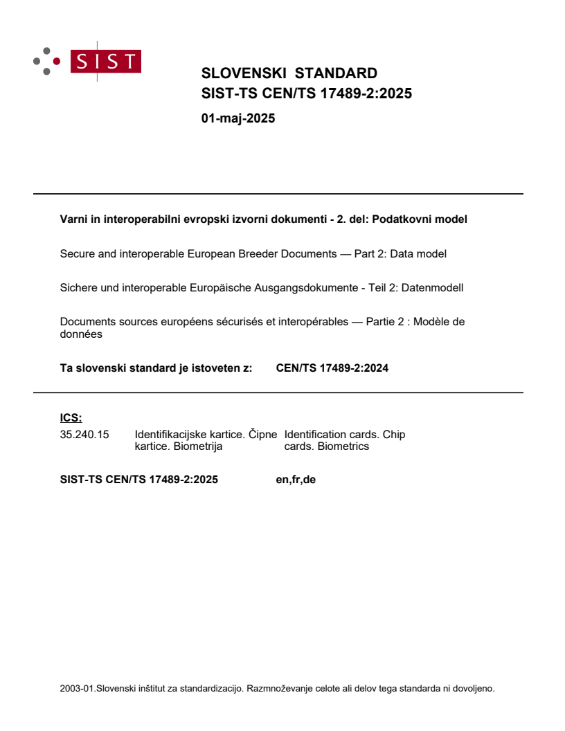 CEN/TS 17489-2:2024 TS CEN/TS 17489-2:2025 - Page 1 preview