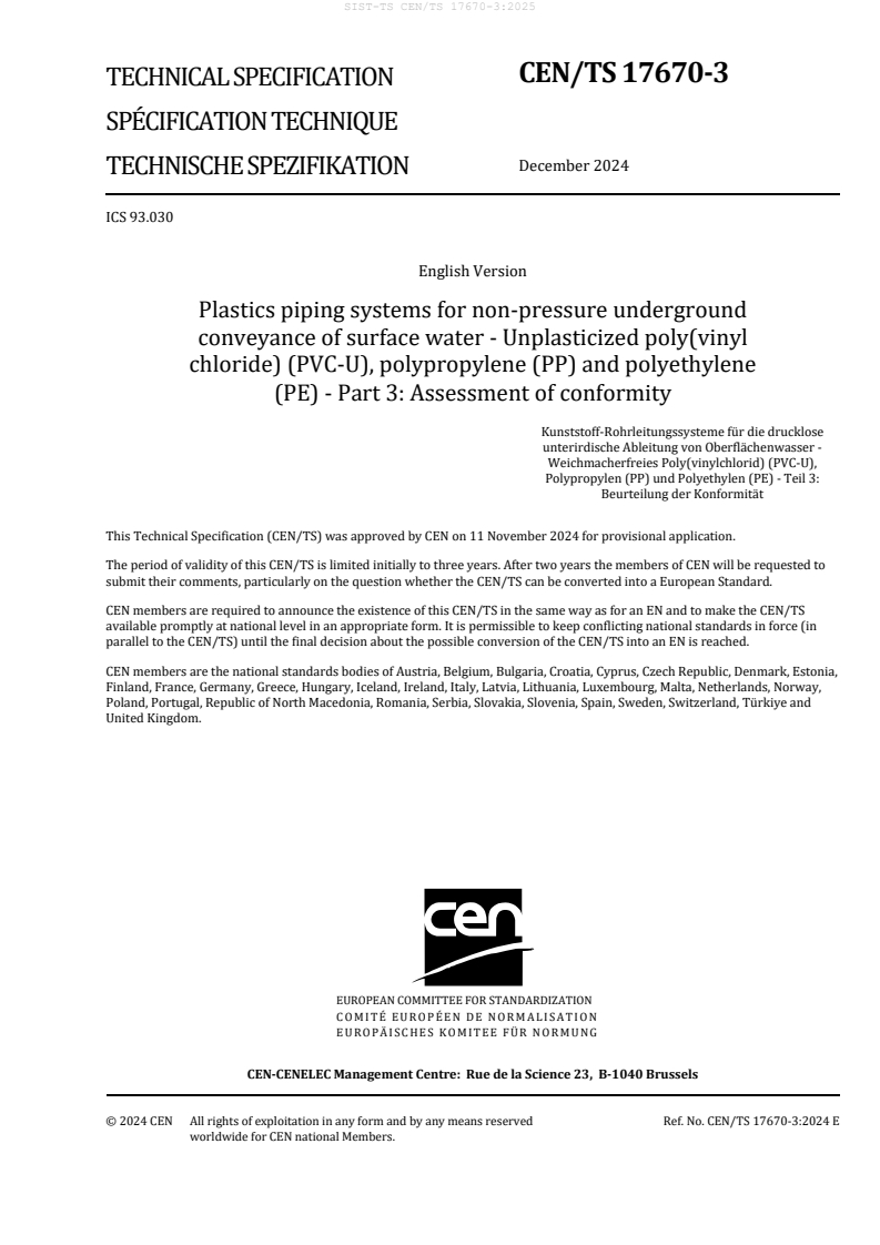 CEN/TS 17670-3:2024 TS CEN/TS 17670-3:2025 - Page 3 preview