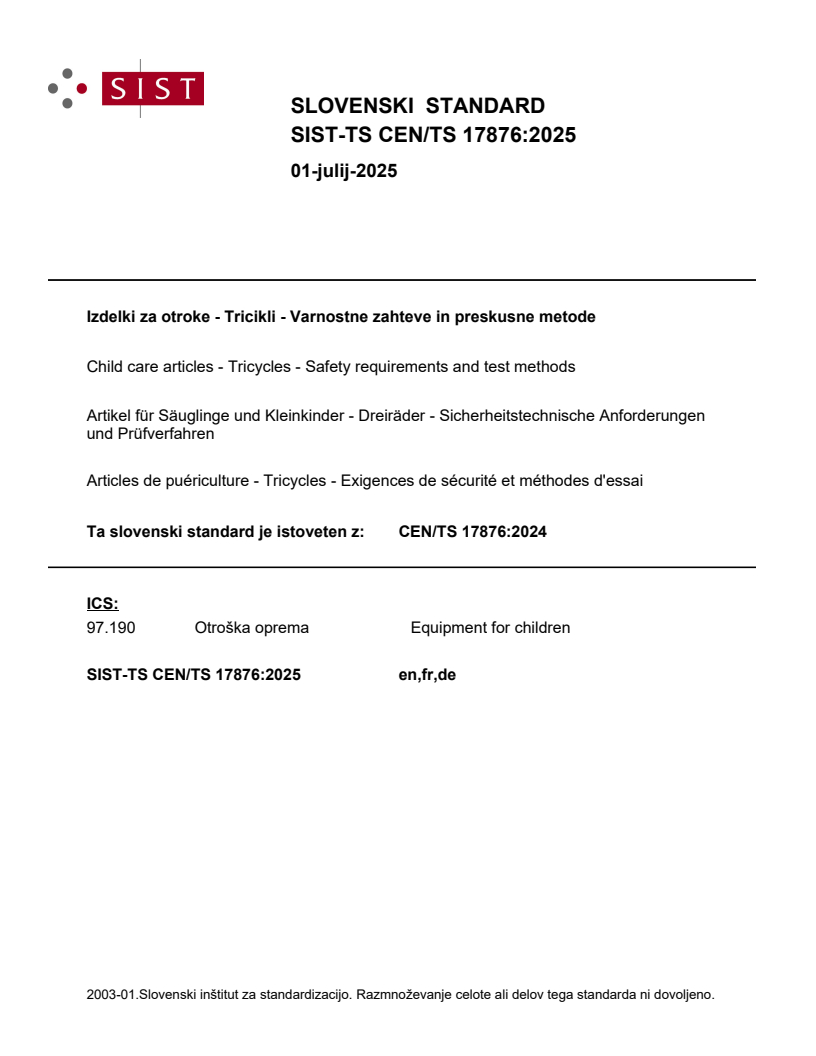 TS CEN/TS 17876:2025 - BARVE